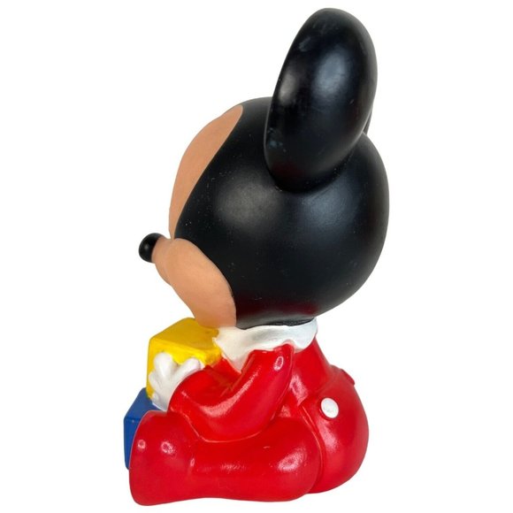 2 VTG Disney Baby Mickey Mouse And Donald Duck Toy Shelcore Vinyl 1984 Squeeks - Picture 5 of 12